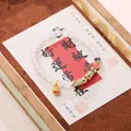 Retro beaded bracelet with white translucent beads and gold monster charm pendant - White Agate Bamboo and Pixiu Bracelet