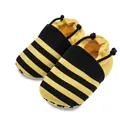 Zapatos de bebé para primeros pasos con rayas amarillas y negras y suela suave - 12cm / Amarillo