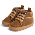 Braune Baby-Lauflernschuhe mit weicher Sohle, rutschfestem Grip und Schnür-Design - 12cm / Braun