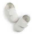 Polished white infant dress shoes with velcro straps and soft soles for toddlers - 11cm (0-6 Months) / White