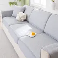 Light gray sofa cover set with 3D textured weave and scratch-resistant fabric protection - Sofa Seat Cover / 70x120cm / Light Gray
