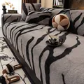Set copridivano in peluche grigio zebrato con cuscini coordinati per arredo moderno - Cuscino per divano / 70x70cm / Zebra Grigio