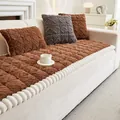Cuscino per divano marrone cioccolato in pile spesso con motivo a rombi trapuntati - Caffè Scuro / 70x150cm