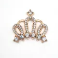 Sparkling crown-shaped shoe charm with white crystals and gold base for clogs - Gold Rhinestone Crown Style