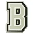 Luminous letter B shoe charm in black and white 3D PVC for clogs and accessories - Letter B