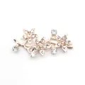 Rose gold flower shoe charm with sparkling crystals and branches for hole shoes - Rose Gold Floral Branch Style