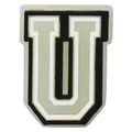 Leuchtender Varsity-Buchstabe U Schuhanhänger aus weichem PVC für Clogs und DIY-Zubehör - Buchstabe U