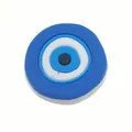 Blauwe PVC Evil Eye schoenbedeltje voor klompen met een duurzaam rond ontwerp - Klassieke Blauw Wit Zwart Ronde Amulet (18)