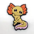 Charm de chaussure Axolotl doré en PVC avec branchies orange pour sabots - Style Mignon Jaune Or