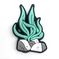 Charm en PVC algue verte pour sabots avec motif de base en rocher dessin animé - Style Algue Verte