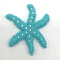 Breloque étoile de mer bleue à pois blancs pour sabots en silicone souple de qualité - Style Étoile De Mer Bleue