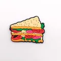 Cute 3D sandwich cartoon shoe charm accessory for clogs with colorful layered PVC design - Sandwich Style(1)