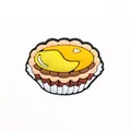Cute egg tart charm for garden clogs made of soft PVC with yellow egg custard detail - Egg Tart Style(6)