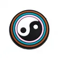 Kleurrijke Evil Eye bedeltje voor klompen met Yin Yang patroon en rubberen ringen - Kleurrijke Ringen Yin Yang Stijl (6)