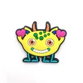 Cute yellow monster shoe charm with pink heart for garden clogs DIY accessories - Yellow Monster Holding Pink Heart (9)