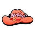 Charm per scarpe a cappello da cowboy rosa con simbolo dell'Ariete per zoccoli - Cappello da Cowboy Rosa e Ariete