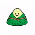 Cute cartoon rice dumpling shoe charm made of green and cream PVC for clog decoration - Zongzi Style(11)
