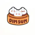 Cartoon dim sum bun shoe charm in steamer for garden clogs and accessories - Dim Sum Steamer Style(12)