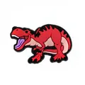 Roter Cartoon-Dinosaurier PVC-Schuhanhänger Zubehör für Clogs und Gartenschuhe Deko - Roter Dinosaurier Mit Langer Zunge (9)