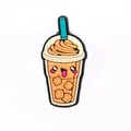 Cute cartoon drink shoe charm in orange PVC for garden clogs and DIY sandals - Cartoon Drink Cup Style(15)