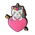 Ciondolo per scarpe a forma di unicorno con cuore rosa e freccia per sabot - Unicorno Cuore Freccia di Cupido (10)
