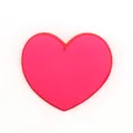 Cute magenta heart shoe charm with red border for DIY Valentine's Day garden clogs - Magenta Heart Decoration (20)