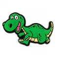 Cartoon grüner T-Rex Dinosaurier Schuhanhänger aus weichem PVC für Clogs - Süßer Grüner T-Rex (16)