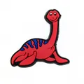 Roter Cartoon-Dinosaurier Schuhanhänger aus PVC für Gartenclogs mit Details - Roter Brachiosaurus (20)