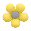 Close-up of a yellow resin flower charm shoe decoration with a matte finish - Yellow Style (2)