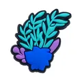 Breloque en PVC en forme d'algue bleue et violette pour chaussures à trous style océan - Style Algues Abstraites
