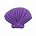 Charme de chaussure en PVC coquillage violet pour sabots série océan décor - Style Coquillage Violet