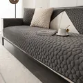 Copridivano moderno in velluto grigio e bianco con trapuntatura geometrica antiscivolo - 70x70 / Nero