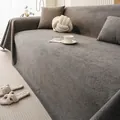 Dark grey plush sofa throw blanket made of soft waterproof cloud-touch velvet fabric - 45*45cm Pillowcase / Dark Gray