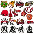 Lot de 17 breloques de chaussures baseball en PVC avec battes gants et casques pour sabots - Style Thème Sport Baseball