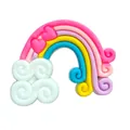 Cute rainbow and heart charm for garden clogs, colorful DIY soft PVC shoe buckle accessory - Heart Rainbow (F172-2)