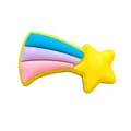 Cute shooting star PVC shoe charm with colorful rainbow tail for garden clogs decoration - Cartoon Shooting Star (F172-10)