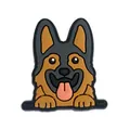Cute PVC German Shepherd cartoon charm for DIY clog shoes and sandals accessories - German Shepherd Style (4)