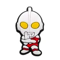 Ultraman character PVC shoe charm accessory for clogs with a cute cartoon hero design - Red and White Hero Figure (1)