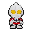 Cartoon Ultraman PVC shoe charm for clogs with blue and red details on white background - Standing Hero Figure (3)