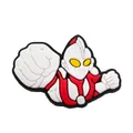 Ultraman character PVC charm for clog shoes with iconic red and white superhero design - Red Striped Hero Figure (4)