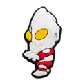 Ultraman character PVC shoe charm accessory for clogs in white and red cartoon style - Hero Figure with Hands on Mouth (5)