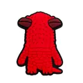 Red monster PVC shoe charm for clogs with detailed textured scale patterns - Red Scaly Monster Figure (10)