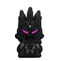 Dark cartoon armor shoe charm for clogs made of soft PVC material in black finish - Dark Shadow Hero Figure (11)