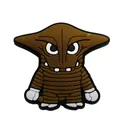 Alien monster PVC shoe charm for clogs, cute brown striped figure for beach sandals - Brown Striped Big-eyed Monster (14)