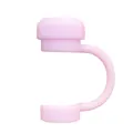 Light pink silicone straw cover cap for 10mm tumbler straws with dust protection - Light Pink