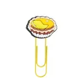Detail of creative PVC paperclip featuring a cute cartoon egg tart dessert bookmark design - Egg Tart Style(6)