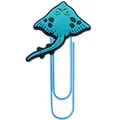Cute stingray cartoon paperclip for office supplies with blue metal and soft PVC animal charm - Stingray Shape