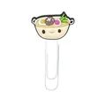 Creative Japanese ramen cartoon paperclip in white metal with cute PVC noodle bowl decor - Cartoon Ramen Style (10)