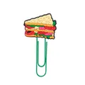 Creative sandwich shaped PVC bookmark with green metal paper clip for office - Sandwich Style(1)