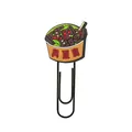 Creative stinky tofu PVC paperclip and cartoon bookmark with black metal U-shaped pin - Stinky Tofu Style(3)